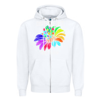 White Different Not Less Daisy Autism Puzzle Zipper Hoodie - CowhideDigitalArt