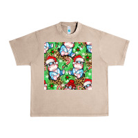 French Oak Christmas cute hippo sitting Urban Heavy Tee - NancyCooperArtShop