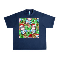 Navy Christmas cute hippo sitting Urban Heavy Tee - NancyCooperArtShop
