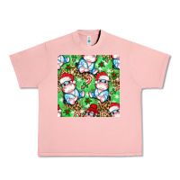 Salmon Christmas cute hippo sitting Urban Heavy Tee - NancyCooperArtShop