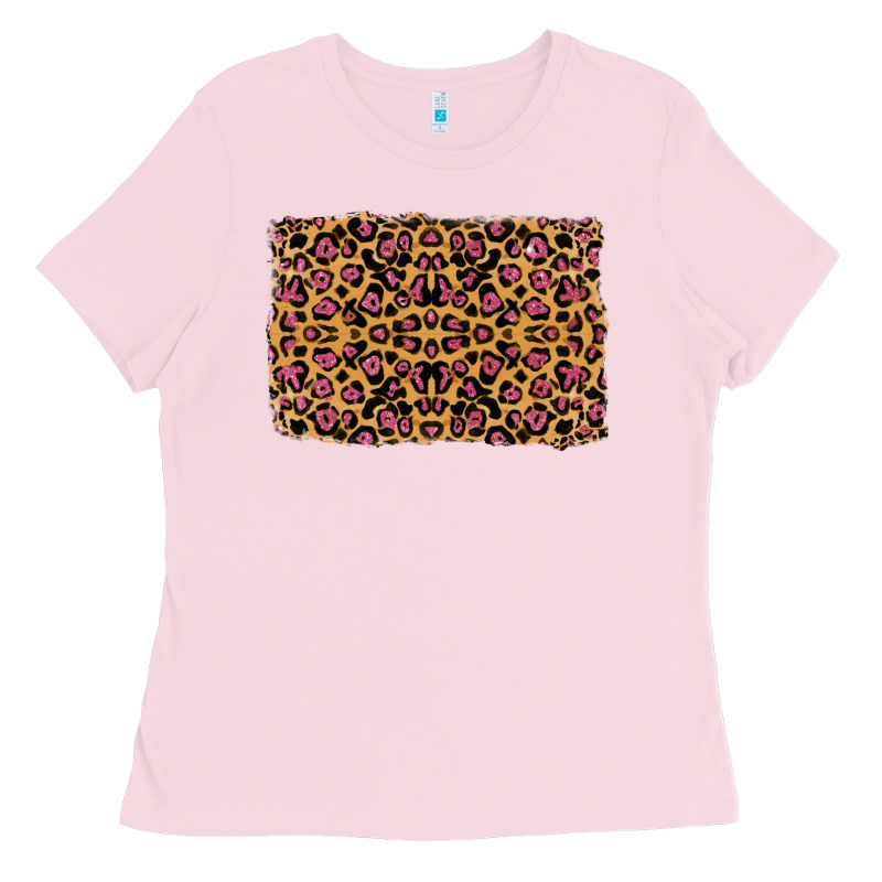 Leopard Glitter Background Ladies Tee by RanaPortraitStore | Teevron