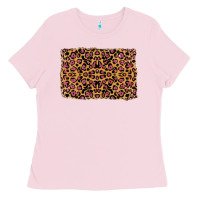 Bubblegum Pink leopard glitter background Ladies Tee - RanaPortraitStore