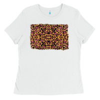 White leopard glitter background Ladies Tee - RanaPortraitStore
