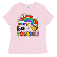 Bubblegum Pink bee yourself Ladies Tee - LillyAllenDesigns