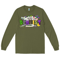 Army Green dentist mardi gras Long Sleeve Tee - CowGirlArtShop