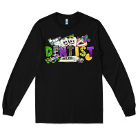Black dentist mardi gras Long Sleeve Tee - CowGirlArtShop