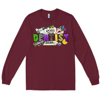 Burgundy dentist mardi gras Long Sleeve Tee - CowGirlArtShop