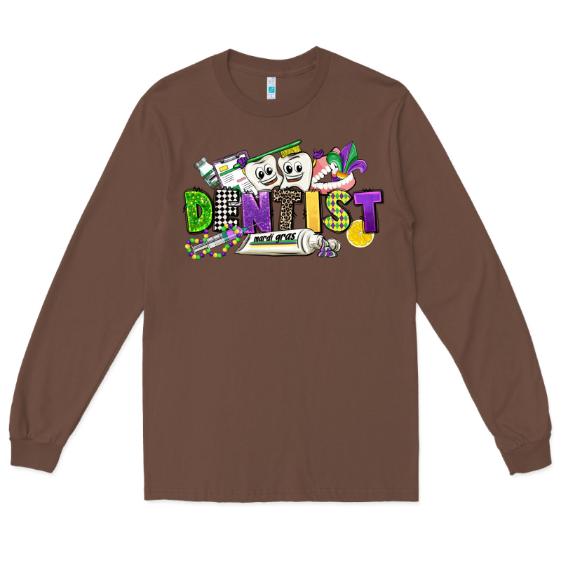 Dentist Mardi Gras Long Sleeve Tee by CowGirlArtShop | Teevron