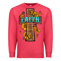 Cardinal Western Faith Cross Butterfly Premium Sweatshirt - LillyAllenDesigns