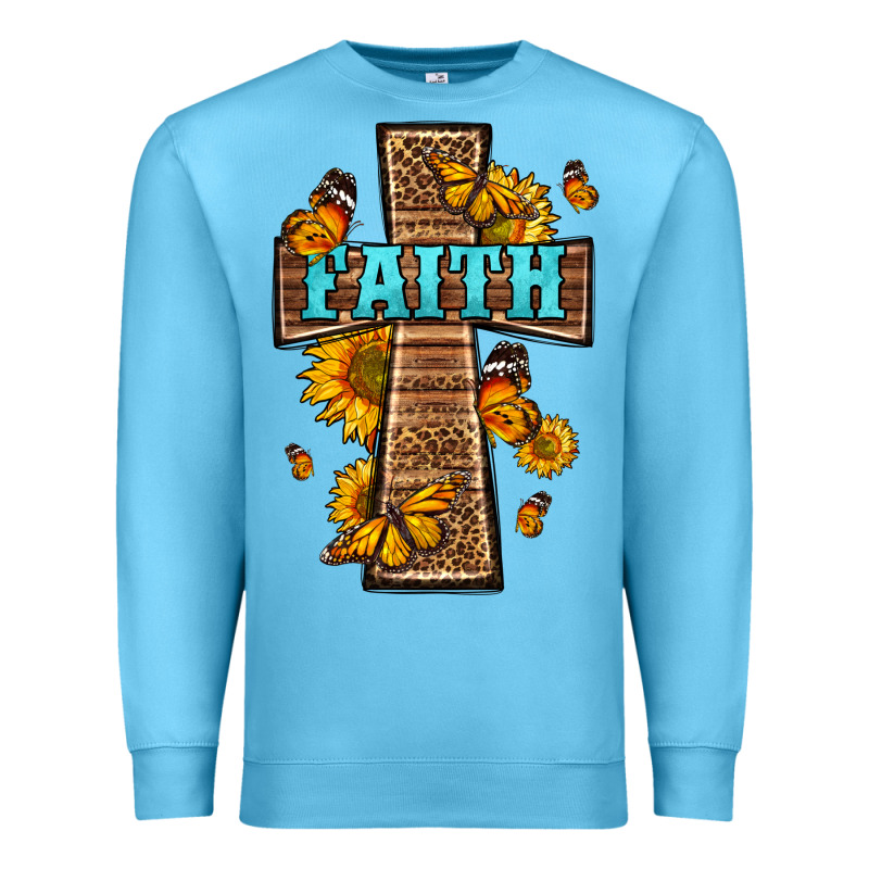 Western Faith Cross Butterfly Premium Sweatshirt by LillyAllenDesigns | Teevron