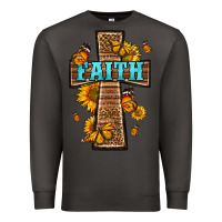 Smoke Western Faith Cross Butterfly Premium Sweatshirt - LillyAllenDesigns