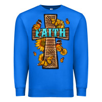 True Royal Western Faith Cross Butterfly Premium Sweatshirt - LillyAllenDesigns