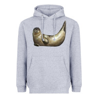 Heather Grey sea seal Heavyweight Hoodie - LillyAllenDesigns