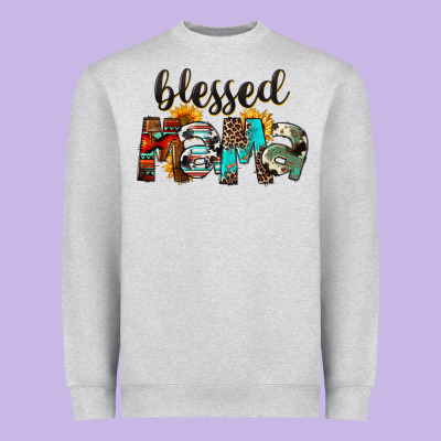 Western Blessed Mama Mother's Day Heavyweight Sweatshirt Designed By Fadigitalartstudio