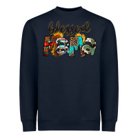 Navy Western Blessed Mama Mother's Day Heavyweight Sweatshirt - FaDigitalArtStudio