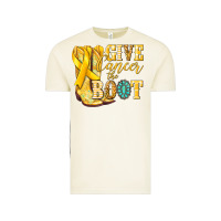 Vintage Arctic Give Cancer the boot Childhood Cancer Vintage Tee - NancyCooperArtShop