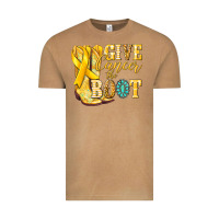 Vintage Camel Give Cancer the boot Childhood Cancer Vintage Tee - NancyCooperArtShop