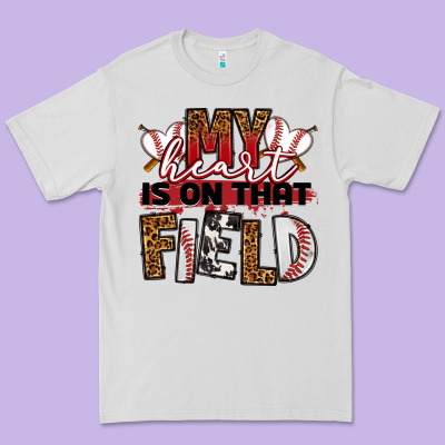 My Heart Is On That Field Baseball Premium Tee Designed By Ranaportraitstore