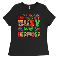 Black too busy being hermosa Ladies Tee - LillyAllenDesigns
