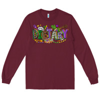 Burgundy dietary mardi gras Long Sleeve Tee - CowGirlArtShop