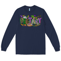 Navy dietary mardi gras Long Sleeve Tee - CowGirlArtShop