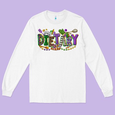 Dietary Mardi Gras Long Sleeve Tee Designed By Cowgirlartshop