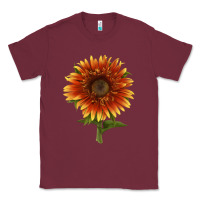 Burgundy The  Sunflower Classic Tee - LillyAllenDesigns