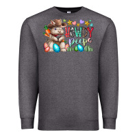 Charcoal Heather howdy peeps Premium Sweatshirt - RacoonDesign
