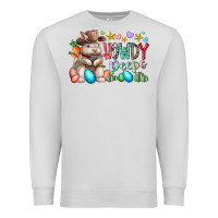 Dove Grey howdy peeps Premium Sweatshirt - RacoonDesign