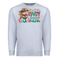 Heather Grey howdy peeps Premium Sweatshirt - RacoonDesign