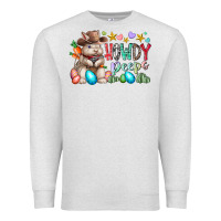 Oatmeal Heather howdy peeps Premium Sweatshirt - RacoonDesign