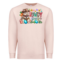 Pale Pink howdy peeps Premium Sweatshirt - RacoonDesign