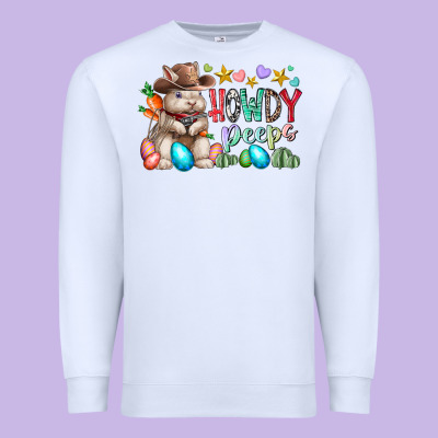 Howdy Peeps Premium Sweatshirt Designed By Racoondesign