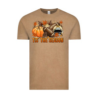 Tis' The Season Football And Light Yellow Helmet Vintage Tee | Teevron