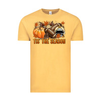 Vintage Mustard Tis' the season Football and light yellow helmet Vintage Tee - NancyCooperArtShop