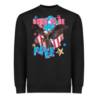 Black Born to be free Heavyweight Sweatshirt - FaDigitalArtStudio