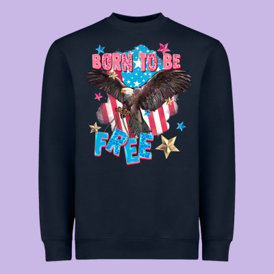 Born To Be Free Heavyweight Sweatshirt Designed By Fadigitalartstudio