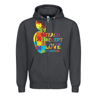 Smoke Autism Teach Accept Understand Love Zipper Hoodie - CowhideDigitalArt