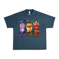 Midnight Navy hallothanksmas coffee cups Urban Heavy Tee - texasbilliewilder