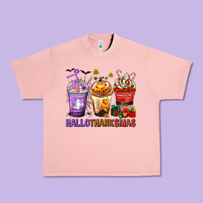Hallothanksmas Coffee Cups Urban Heavy Tee Designed By Texasbilliewilder