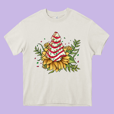 Little Debbie Tree Cakes Sunflower Heavy Core Tee Designed By Jahusdesignshop
