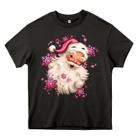 Asphalt pink christmas santa claus Heavy Core Tee - MaliasSmallBusiness