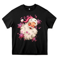 Black pink christmas santa claus Heavy Core Tee - MaliasSmallBusiness