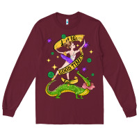 Burgundy let the good times roll (2) Long Sleeve Tee - CowGirlArtShop