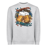 Heather Grey I'm not drunk i'm patriotic Heavyweight Sweatshirt - FaDigitalArtStudio