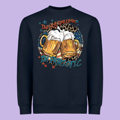 I'm Not Drunk I'm Patriotic Heavyweight Sweatshirt Designed By Fadigitalartstudio