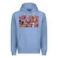 Colony Blue my dog is my valentine Premium Hoodie - FaDigitalArtStudio