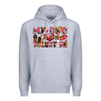 Heather Grey my dog is my valentine Premium Hoodie - FaDigitalArtStudio