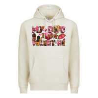 Oatmeal Heather my dog is my valentine Premium Hoodie - FaDigitalArtStudio