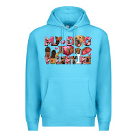 Ocean Blue my dog is my valentine Premium Hoodie - FaDigitalArtStudio